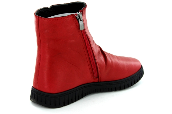 Madory boots bottine felin cuir rouge5951401_3