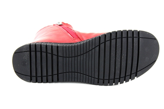 Madory boots bottine felin cuir rouge5951401_4