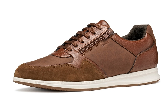 Geox baskets sneakers u56h5a cuir brown5951801_2