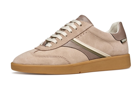 Geox baskets sneakers d56uga cuir taupe5954001_2