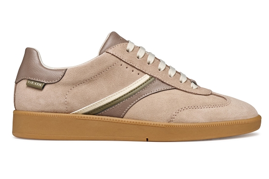 Geox baskets sneakers d56uga cuir taupe5954001_3
