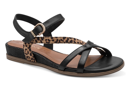 Tamaris sandales nu pieds 28146.46.098 cuir noir5973001_1