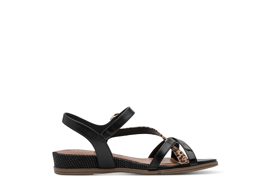 Tamaris sandales nu pieds 28146.46.098 cuir noir5973001_3