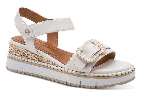 Tamaris sandales nu pieds 28223.46.100 cuir blanc5973801_1