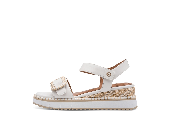 Tamaris sandales nu pieds 28223.46.100 cuir blanc5973801_2