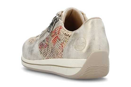 Rieker baskets sneakers n1112.91 cuir beige5977401_3