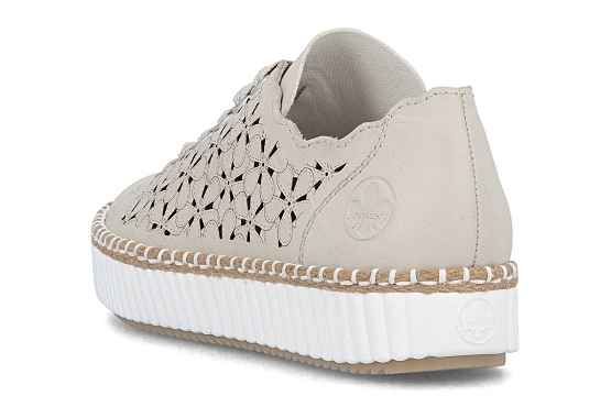 Rieker baskets sneakers m2902.60 cuir blanc5977801_3