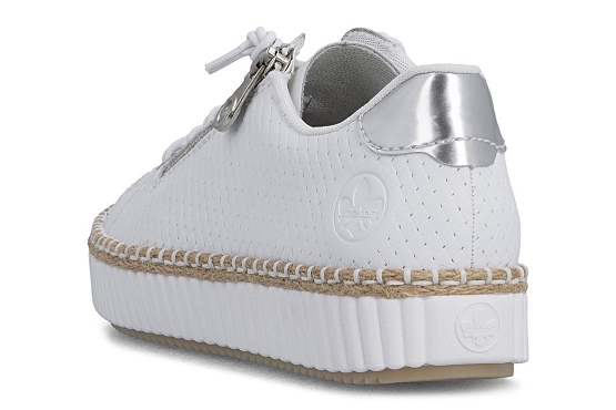 Rieker baskets sneakers m2940.81 cuir weiss5978301_3