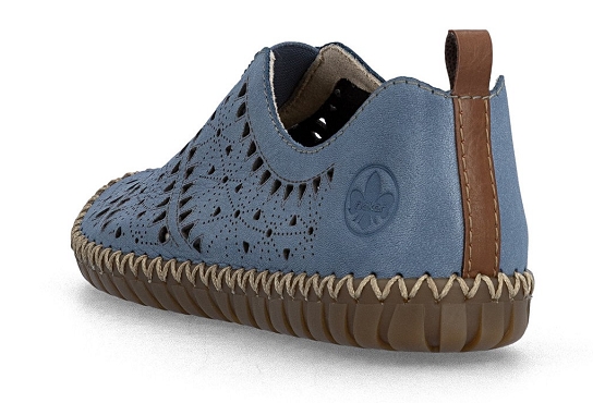 Rieker mocassins m2852.12 cuir jeans5980201_3