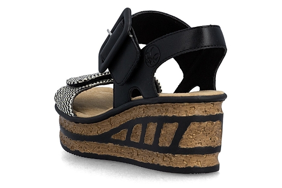 Rieker sandales nu pieds 68172.00 noir5982601_3