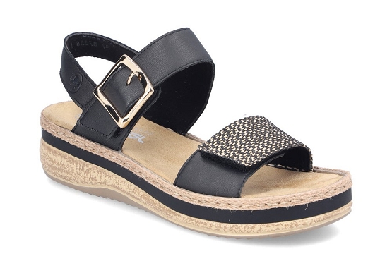 Rieker sandales nu pieds v0951.00 noir5983401_1