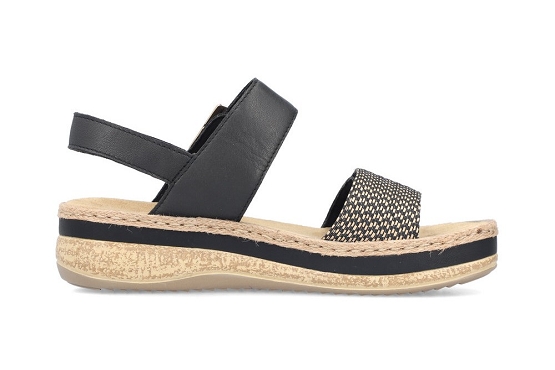 Rieker sandales nu pieds v0951.00 noir5983401_2