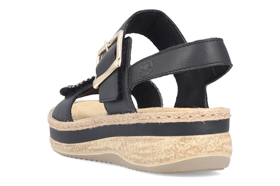 Rieker sandales nu pieds v0951.00 noir5983401_3