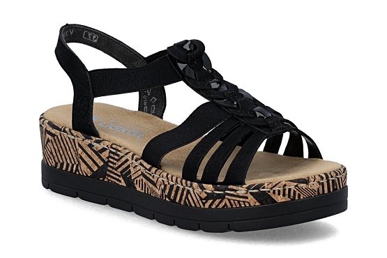 Rieker sandales nu pieds v3902.00 noir5983501_1