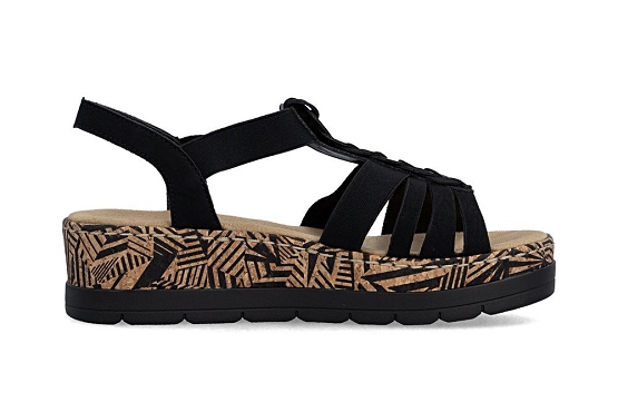 Rieker sandales nu pieds v3902.00 noir5983501_2