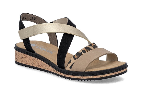Rieker sandales nu pieds v3663.92 noir5983601_1