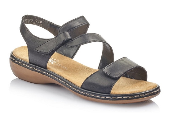 Rieker sandales nu pieds 659c7.00 noir5984001_1