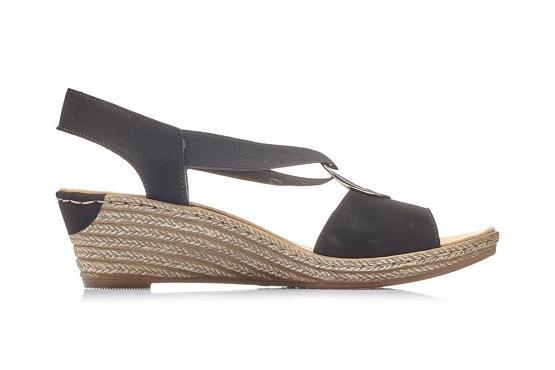Rieker sandales nu pieds 624h6.00 noir5984801_2