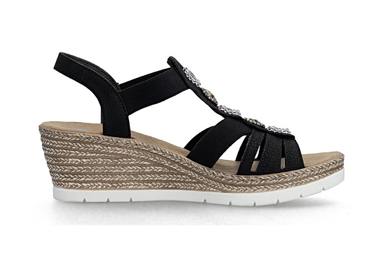 Rieker sandales nu pieds 619b2.00 noir5984901_2