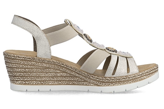Rieker sandales nu pieds 619b2.60 beige5985001_2