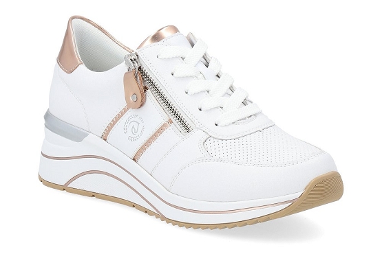 Remonte baskets sneakers d0t04.80 cuir weiss5987101_1