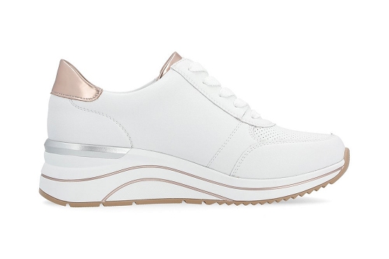 Remonte baskets sneakers d0t04.80 cuir weiss5987101_2
