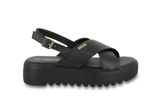 Les tropeziennes sandales nu pieds c330900 dorine cuir noir5990301_2