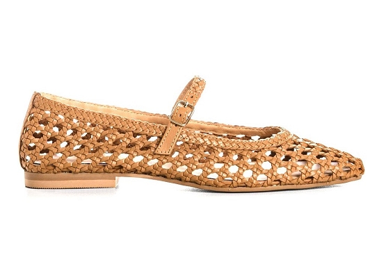 Reqins ballerines sy.11394 satinka cuir camel6007401_2