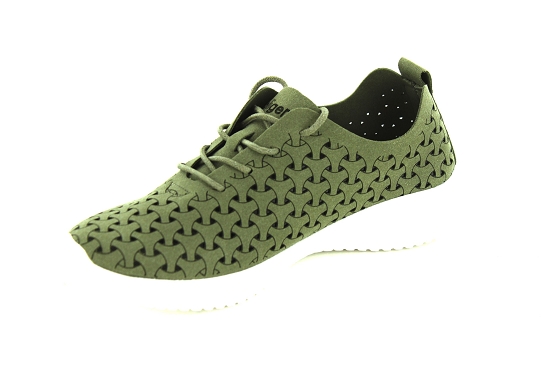 Eoligeros baskets sneakers liberte cuir kaki6007801_2