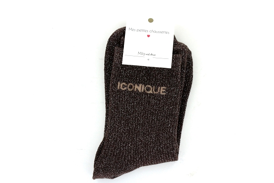 Mile mila chaussettes socks.iconique chocolat6011901_2