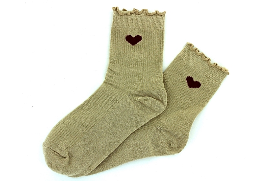Mile mila chaussettes socks.coeur beige6012101_1