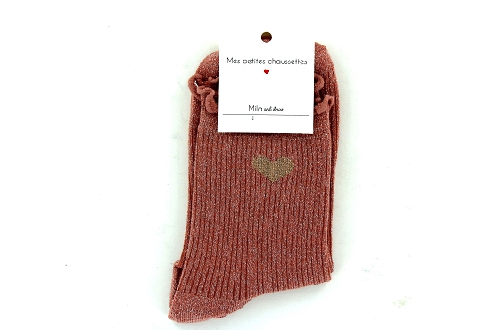 Mile mila chaussettes socks.coeur rose6012201_2