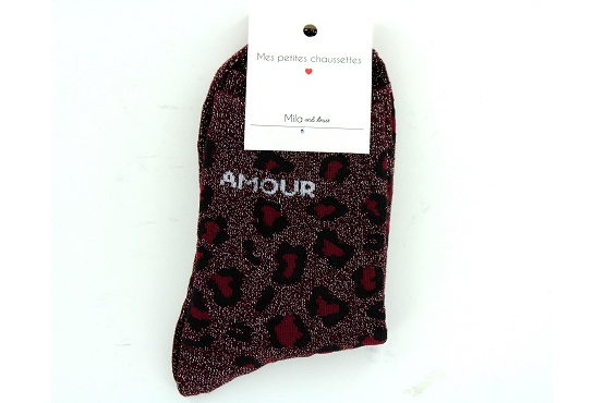 Mile mila chaussettes socks.amleo bordeaux6013501_2