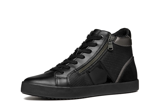 Geox baskets sneakers d366hd 00422 c9999 cuir noir6058501_2