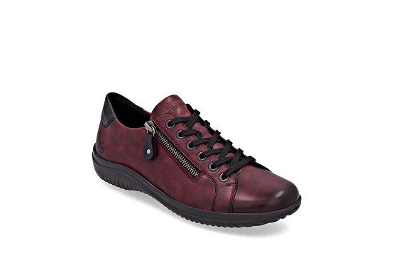 Remonte baskets sneakers d1e03.35 cuir vino6069801_1