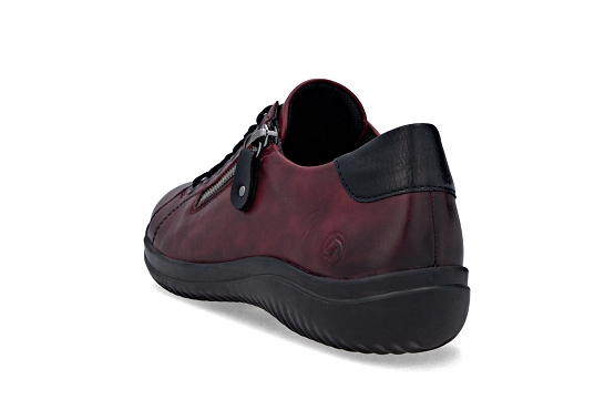 Remonte baskets sneakers d1e03.35 cuir vino6069801_3