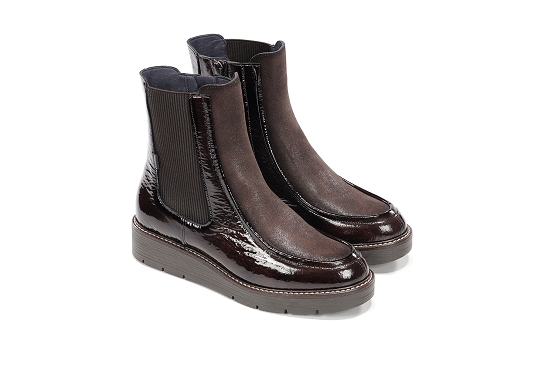 Fluchos boots bottine d9789.molu vernis marron6071501_5