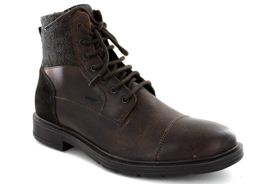 Geox bottines boots outlet u047sb cuir marron