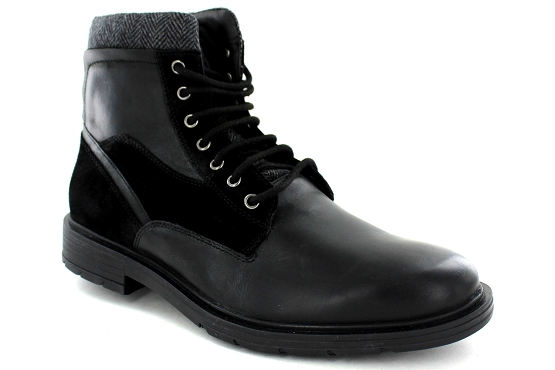 Geox bottines boots outlet u047sa cuir noir8033501_1