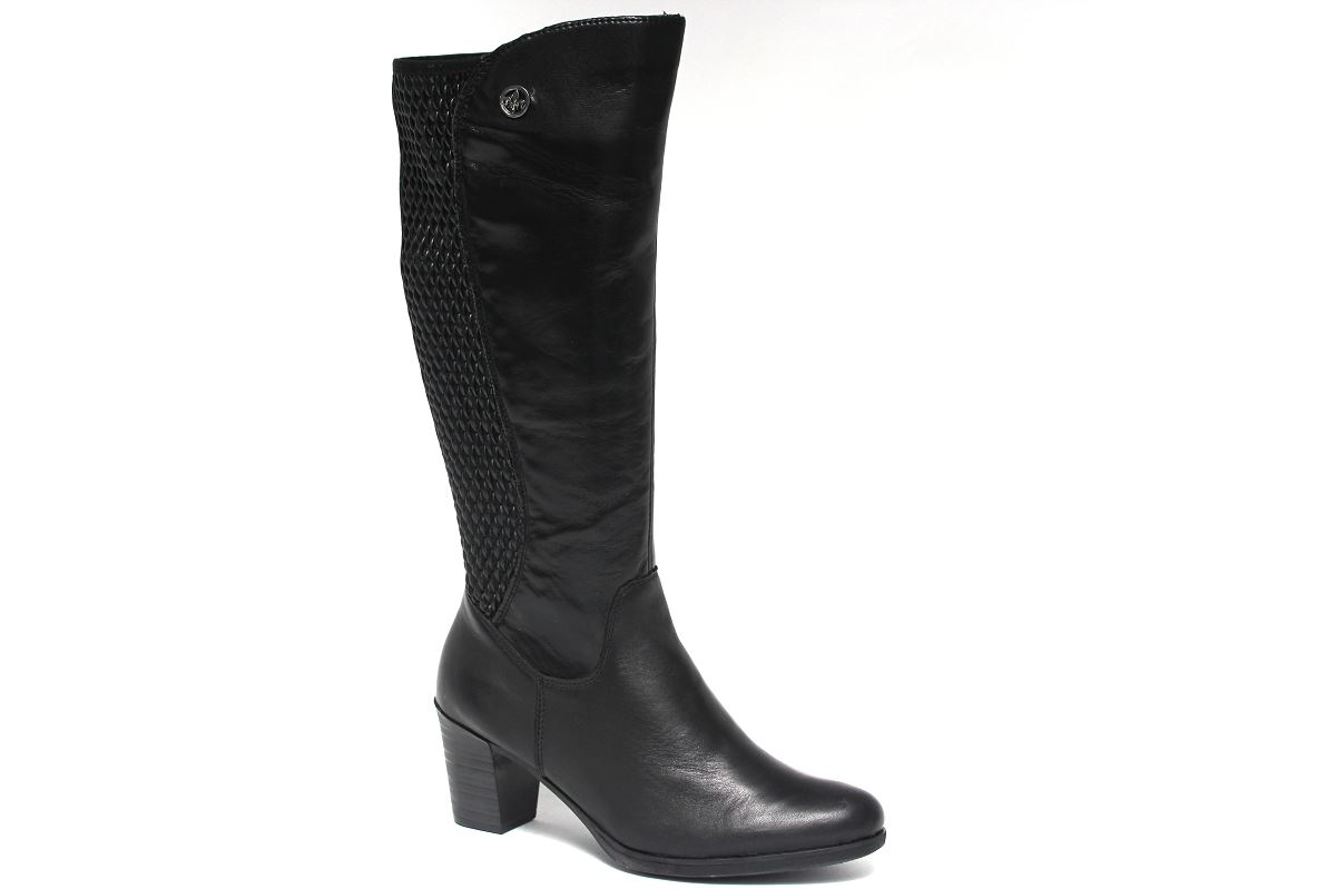 Bottes En Cuir Noir SERGIO CONTI - Taille 39 - Doublure Cuir - Occasion En Bon état (talons Et Semelles Usés)
